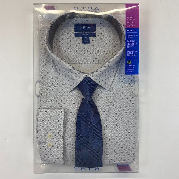 Apt 9 Slimfit Spreadcollar Dress Shirt 